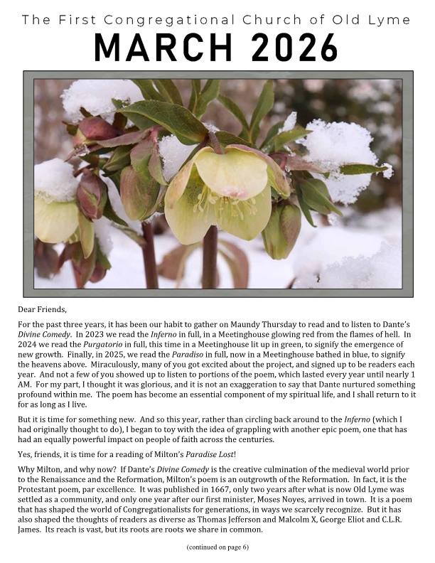 2026 March Newsletter First page