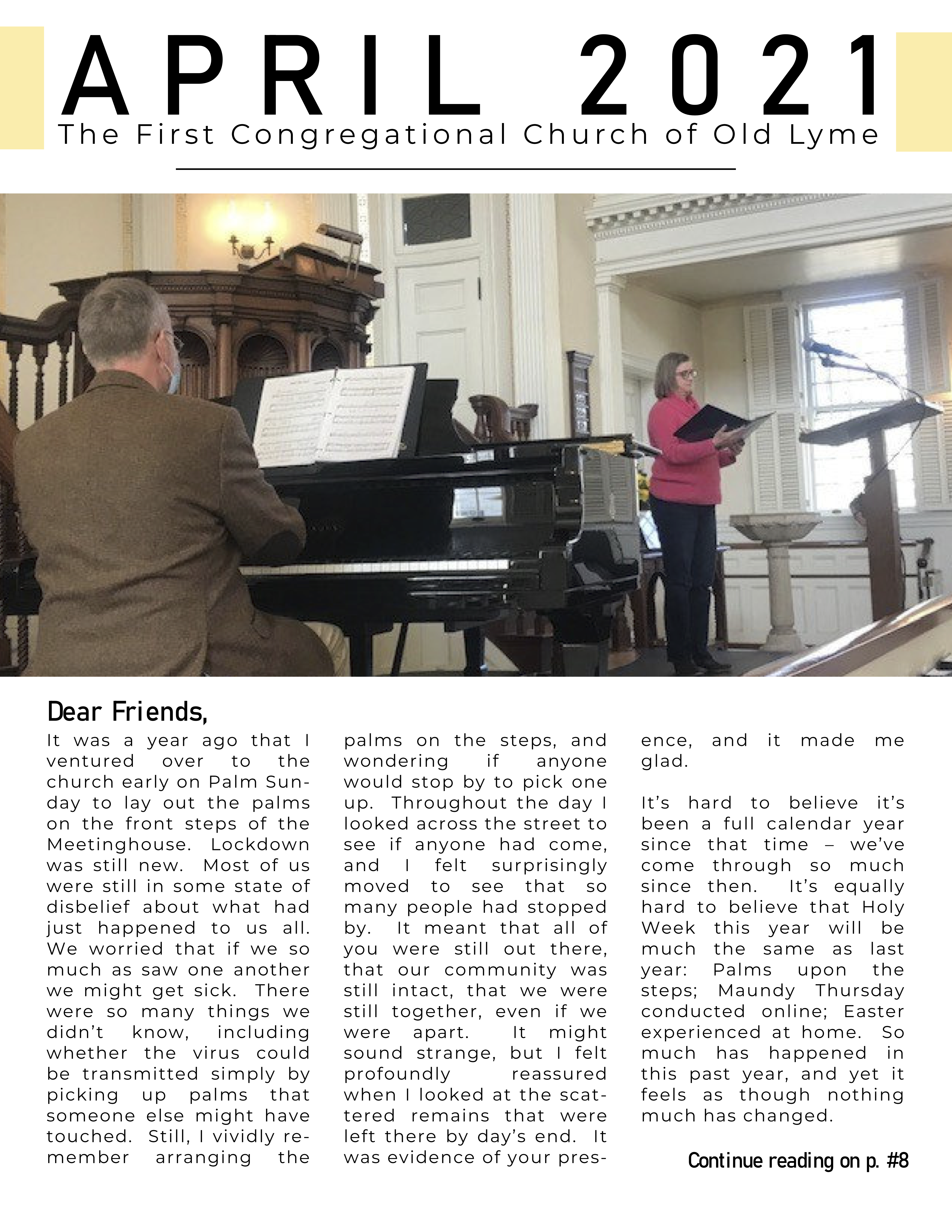 April 2021 Front Page